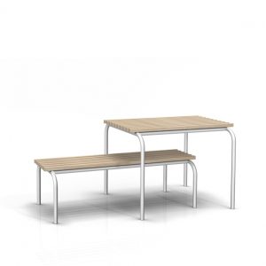 Stół wysoki i niski z drewna